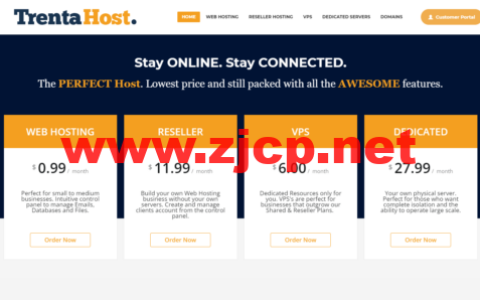 TrentaHost：美国高防服务器，波特兰机房，E3-12**/32G内存/500G硬盘/10TB流量/100Mbps带宽，$39.99/月，$299.88/年，免费20Gbps DDOS防护
