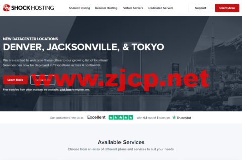 Shock Hosting：1核/2GB内存/30GB SSD硬盘/1TB流量/1Gbps带宽，.99/年，可选日本/新加坡/洛杉矶/英国/荷兰/澳大利亚等机房