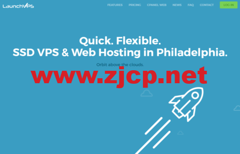 LaunchVPS：美国vps，费城机房，1核/768MB内存/20GB SSD硬盘/768GB流量/500Mbps带宽，.76/年