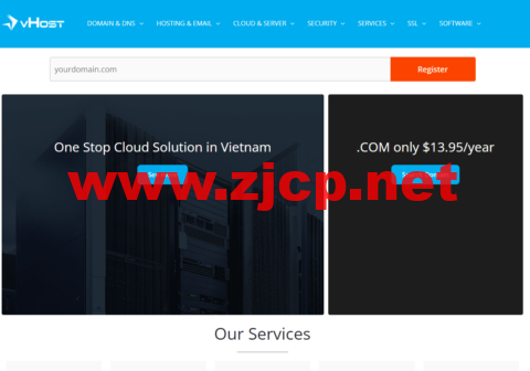 vhost：新加坡vps，1核/768MB内存/15G SSD/硬盘/不限流量/100Mbps带宽，.00/半年
