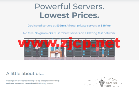 #便宜服务器#RepriseHosting：美国西雅图服务器，L5640/16G内存/1TB HDD或240G SSD硬盘/10TB流量/1Gbps带宽，$27.97/月