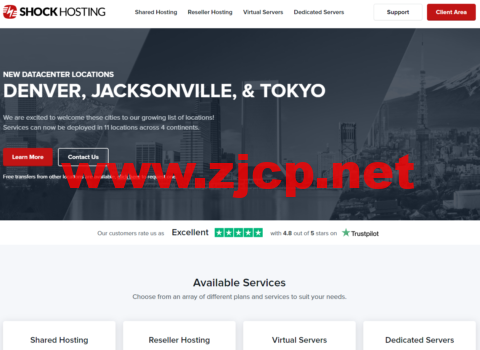 shockhosting：美国大硬盘vps，1核/2G内存/300G HDD硬盘/1TB流量/1Gbps带宽，.99/月起