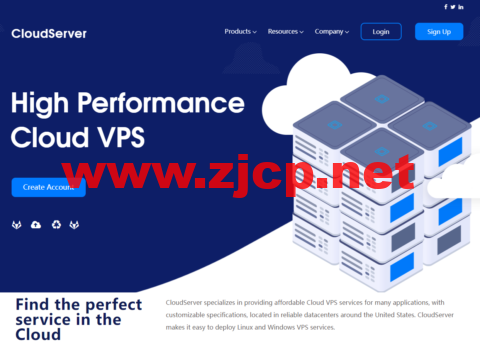 #黑五#CloudServer：美国洛杉矶和纽约机房特价vps，1核/2GB内存/40GB NVMe/10TB流量/1Gbps带宽，