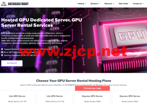 Database Mart：美国达拉斯GPU显卡服务器，GPU-GT710/100Mbps-1Gbps带宽不限流量，月付45美元起