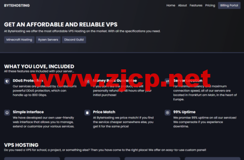 ByteHosting：德国法兰克福机房vps，1核/4GB/30GB/1TB/1Gbps带宽，€3.99/月