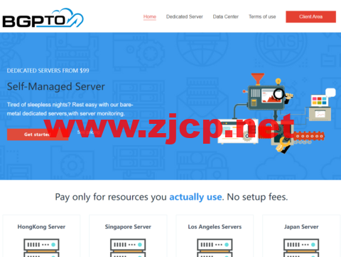 BGPTO：日本服务器，E3-1230v3/16GB/480G SSD/不限流量/20M软银线路，/月