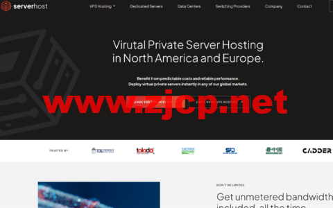 ServerHost：美国vps，1核/1GB/15GB/1Gbps不限流量，$1/月，8个机房可选