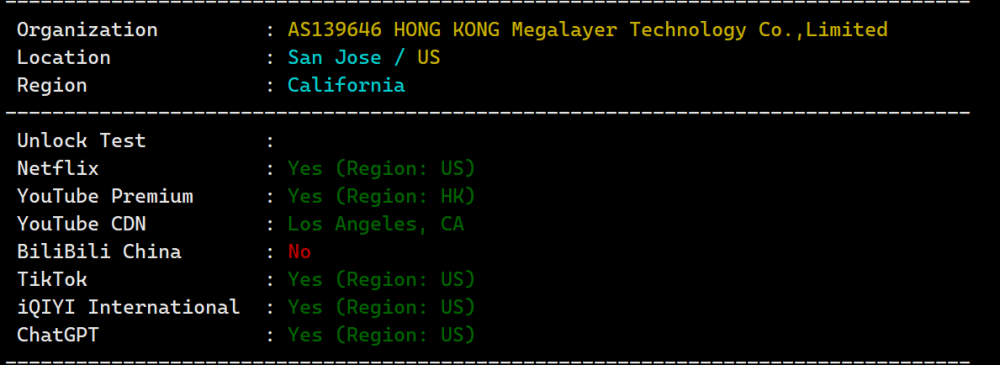 Megalayer：简单测评美国圣何塞机房，特价独立服务器，E3-1230，30M优化带宽，199元/月