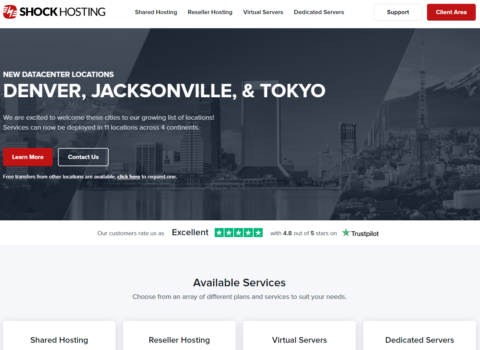 ShockHosting：国外便宜VPS，1核/2GB内存/30GB SSD/2TB流量/1Gbps带宽，.99/月起，可选美国/欧洲/澳大利亚/日本、新加坡等11个机房
