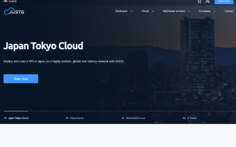 JUSTG：日本东京软银线路vps，5折促销，500Mbps带宽，$9.99/月起，原生ip，解锁Chatgpt/TikTok