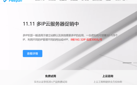 #11.11#标准互联：美国机房云服务器，8核/16GB内存/30+500G硬盘/30M带宽/32IP，300元/月