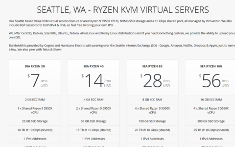 #黑五#Limewave：西雅图机房AMD Ryzen高性能vps，1核/1GB/10G SSD/1TB流量/1Gbps带宽，$20/年