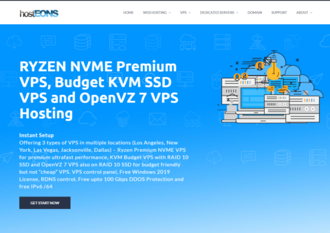 Hosteons：新上法国/德国机房，1核/1GB/20G NVMe/2TB@10Gbps带宽，.99/年