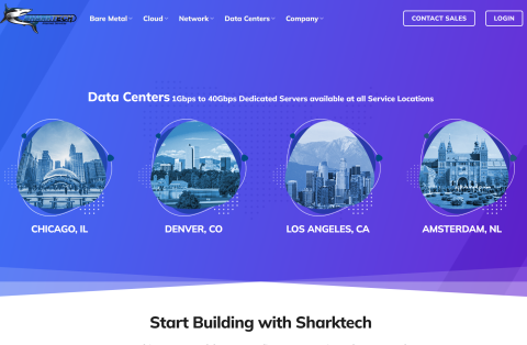 Sharktech：洛杉矶/丹佛/芝加哥/荷兰机房高防服务器1Gbps不限流量/月起，10Gbps不限流量9/月起