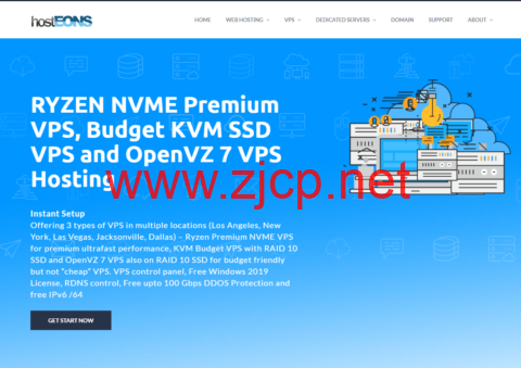 Hosteons：新上便宜VPS套餐，1核/2GB/40GB/2TB@10Gbps，