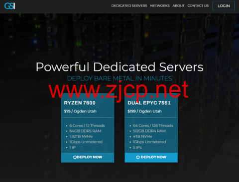 GorillaServers：犹他州独服，E3-1270Lv4/32GB/960GB SSD/1Gbps不限流量，/月